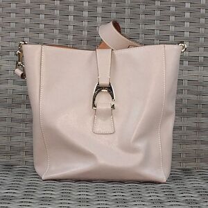 Dooney & Bourke Cream Shoulder Bag with Sleek Design
